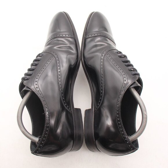 Tod\'s Dress Shoes Leather Men\'s UK 8 A Narrow Black Lace Up Made In Italy main image 4